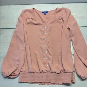 Ladies Pink Medium Apt9 Blouse